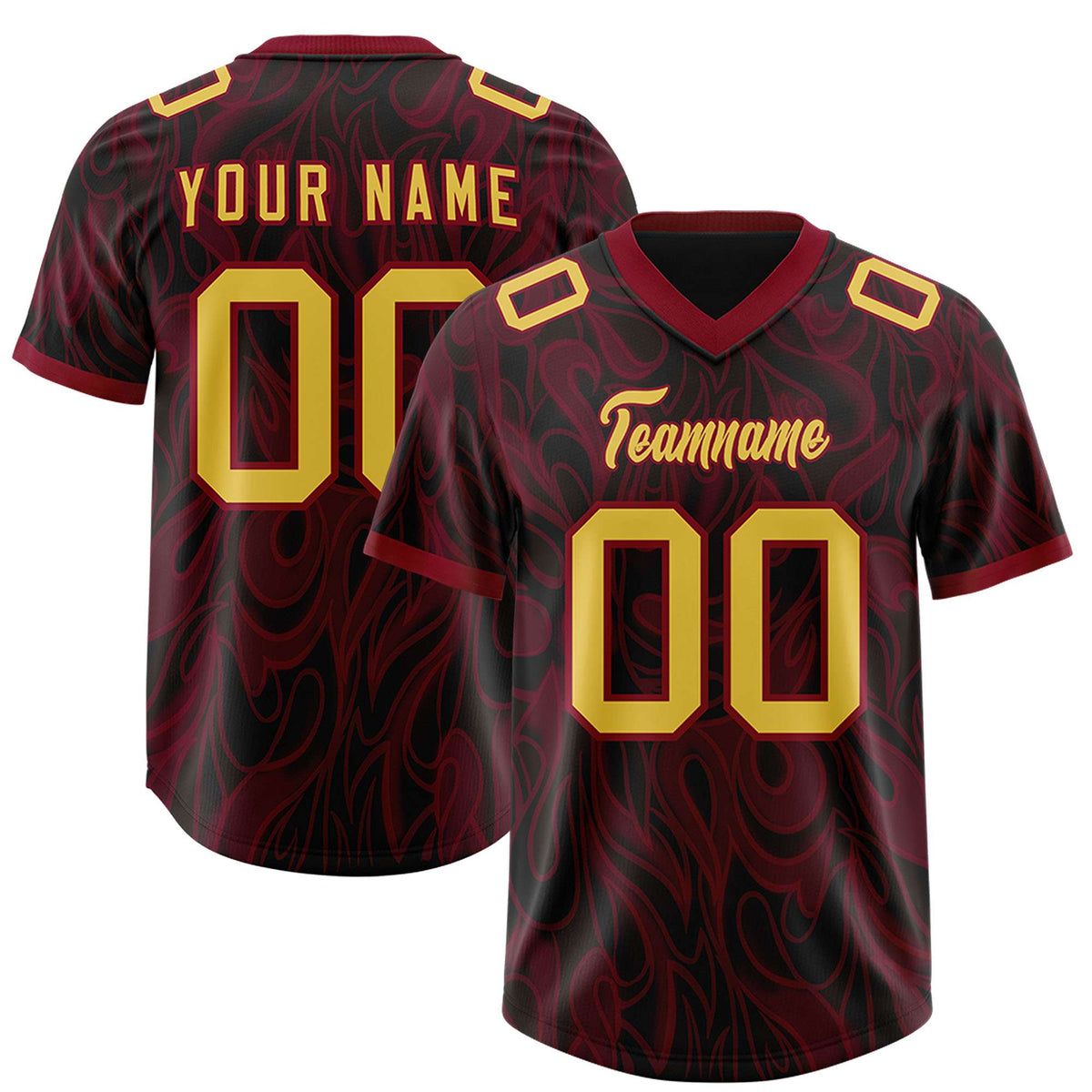 Custom Black Personalized Printed Graffiti Pattern Design Authentic Football Jersey