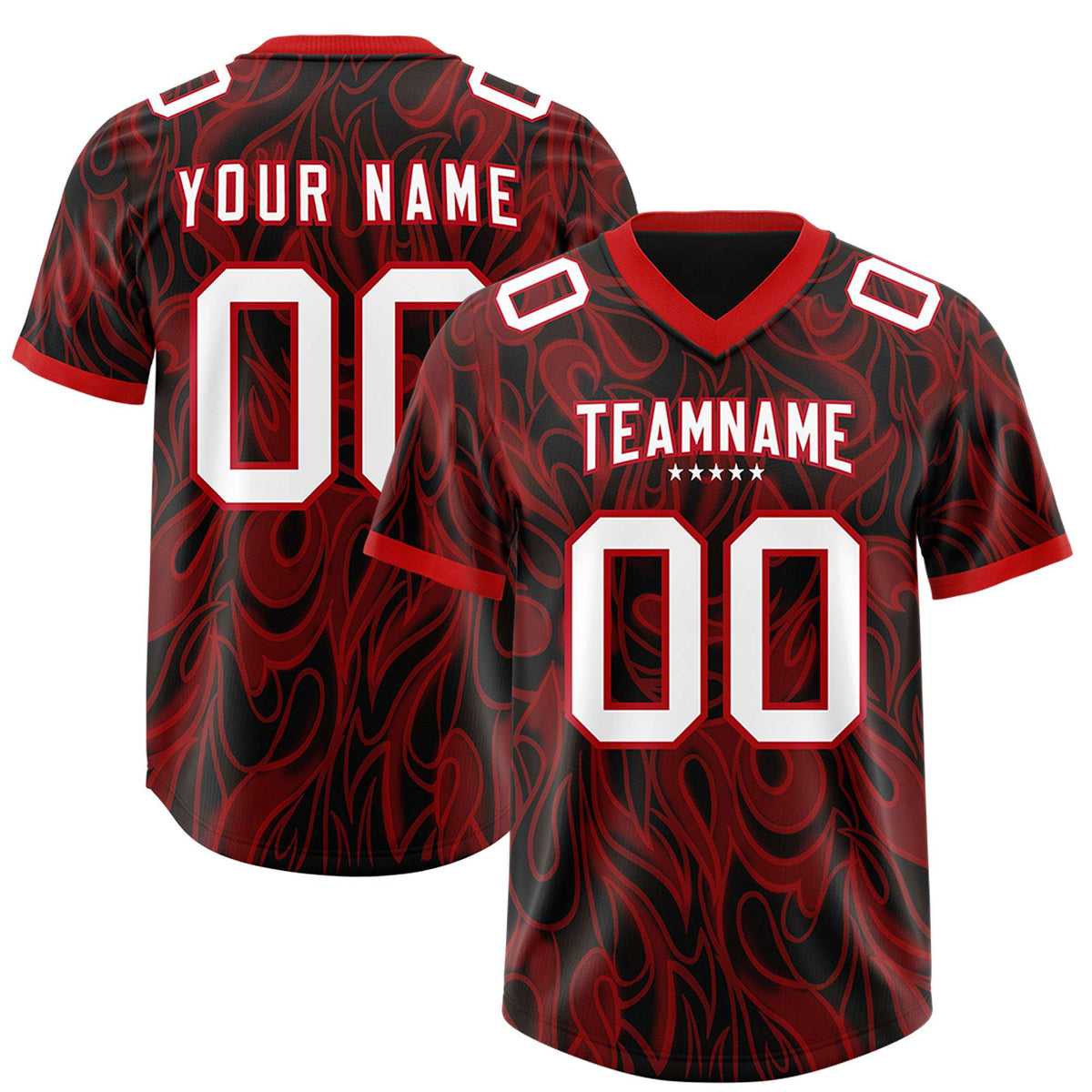 Custom Black Personalized Printed Graffiti Pattern Design Authentic Football Jersey