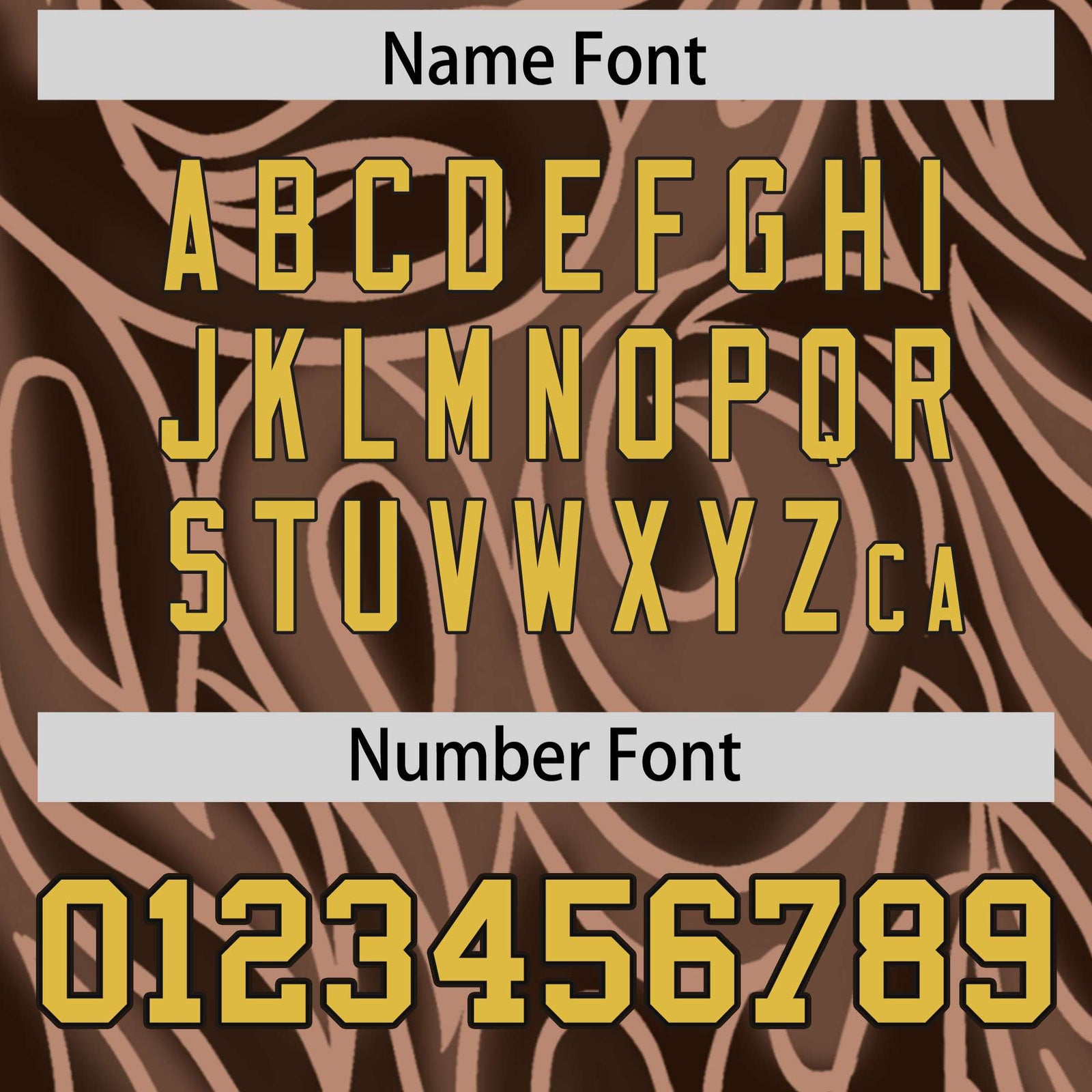 Custom Brown Personalized Printed Graffiti Pattern Design Authentic Football Jersey