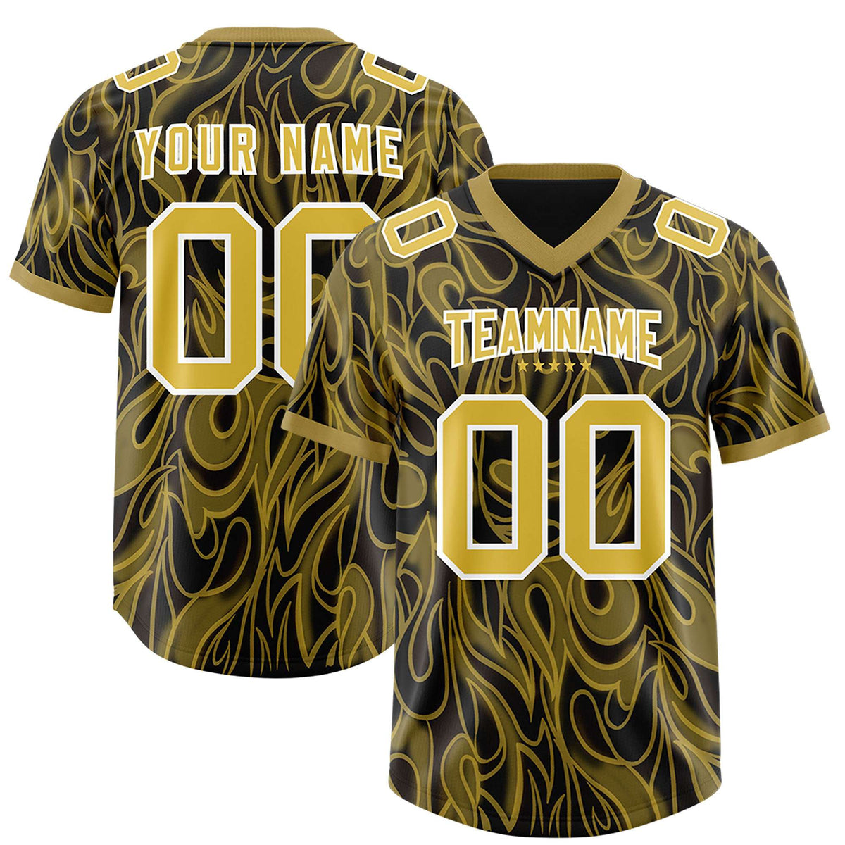 Custom Black Personalized Printed Graffiti Pattern Design Authentic Football Jersey