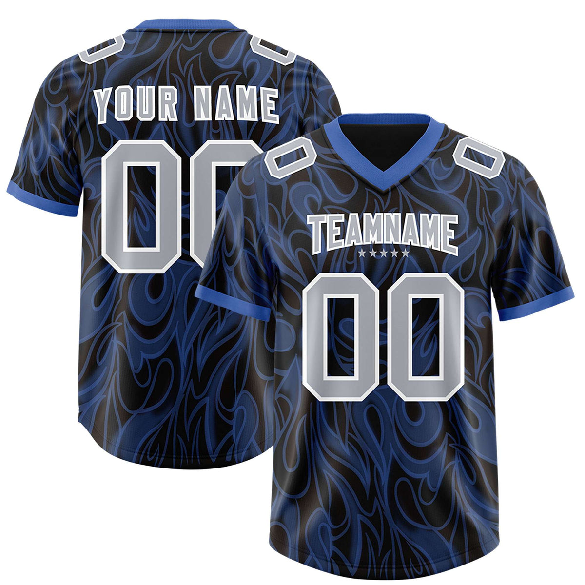Custom Black Personalized Printed Graffiti Pattern Design Authentic Football Jersey