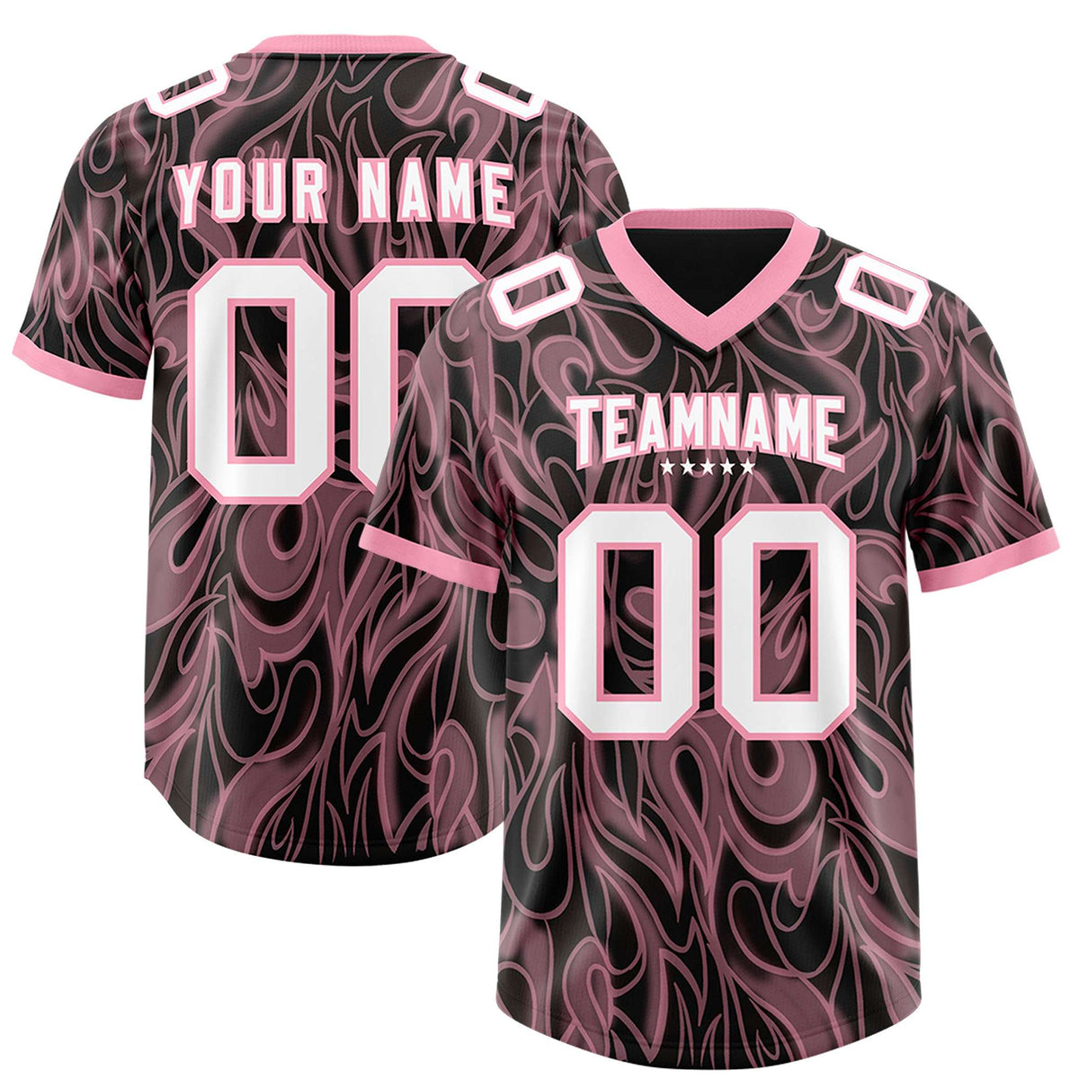 Custom Black Personalized Printed Graffiti Pattern Design Authentic Football Jersey