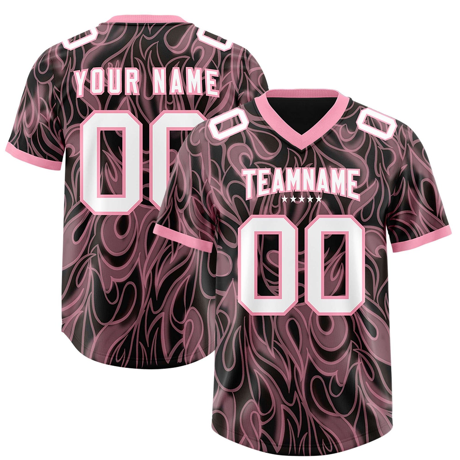 Custom Black Personalized Printed Graffiti Pattern Design Authentic Football Jersey