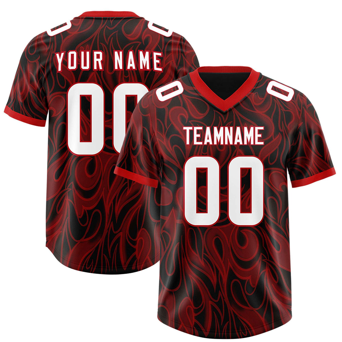 Custom Black Personalized Printed Graffiti Pattern Design Authentic Football Jersey