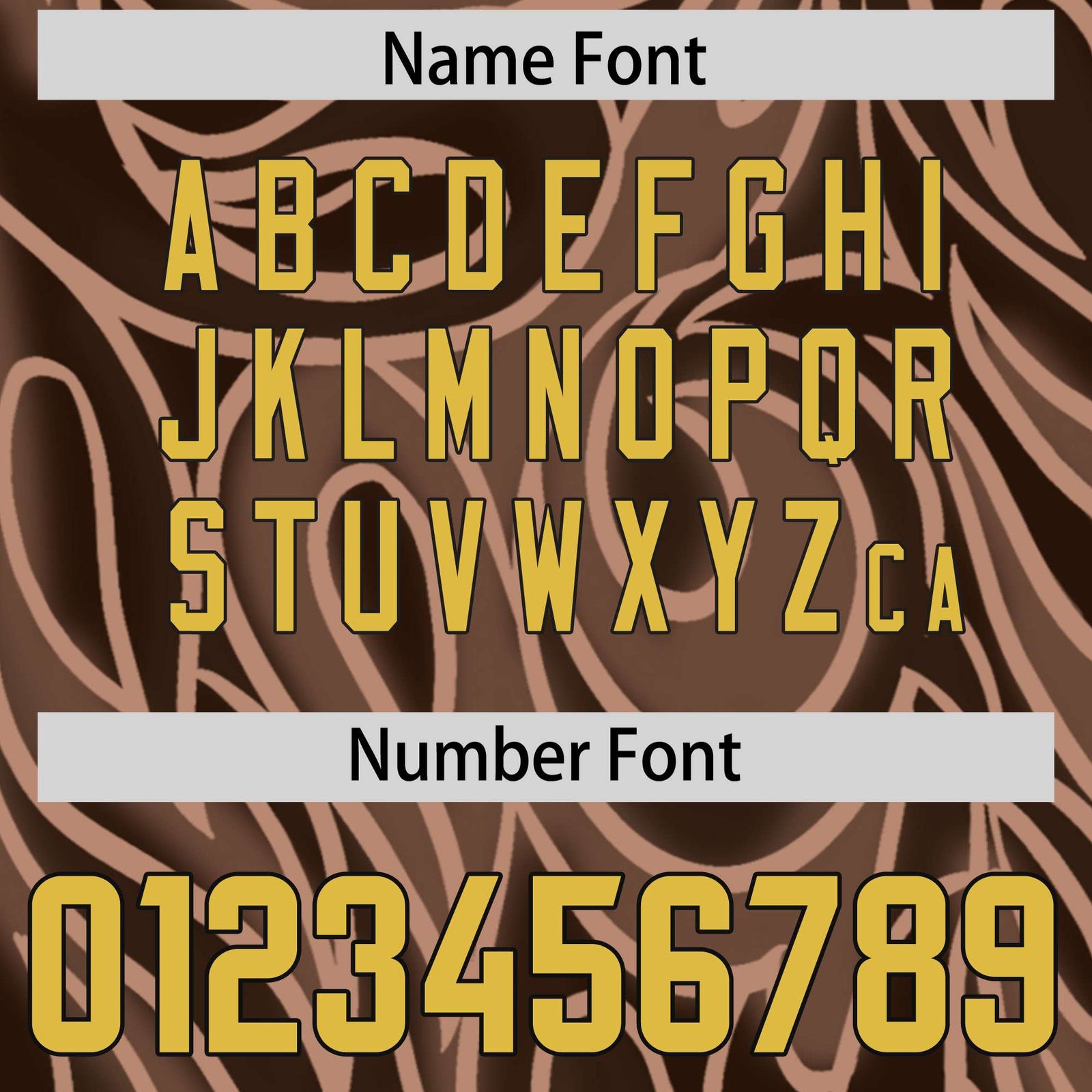 Custom Brown Personalized Printed Graffiti Pattern Design Authentic Football Jersey