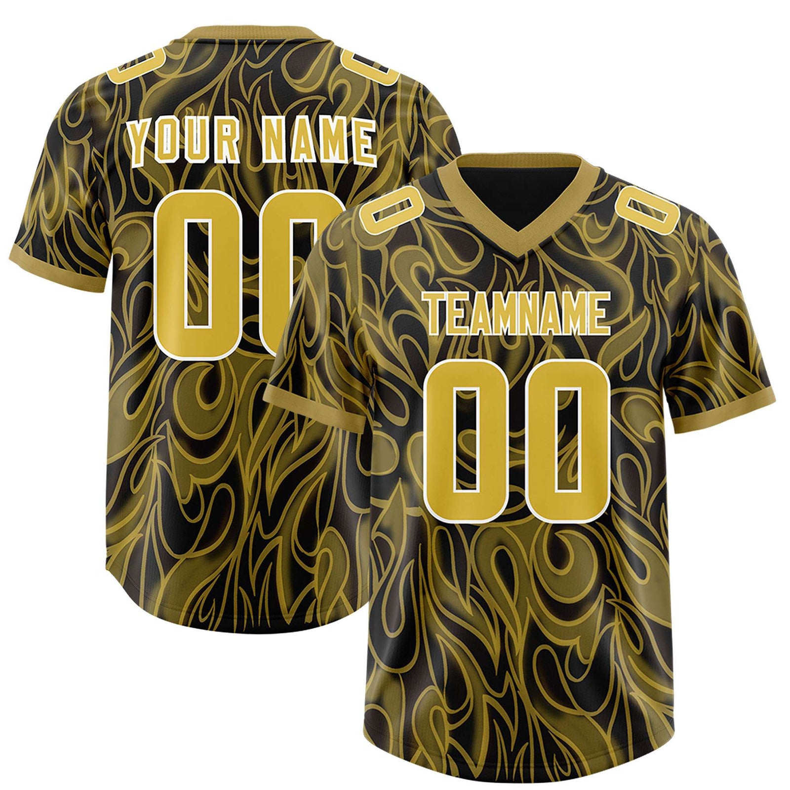 Custom Black Personalized Printed Graffiti Pattern Design Authentic Football Jersey