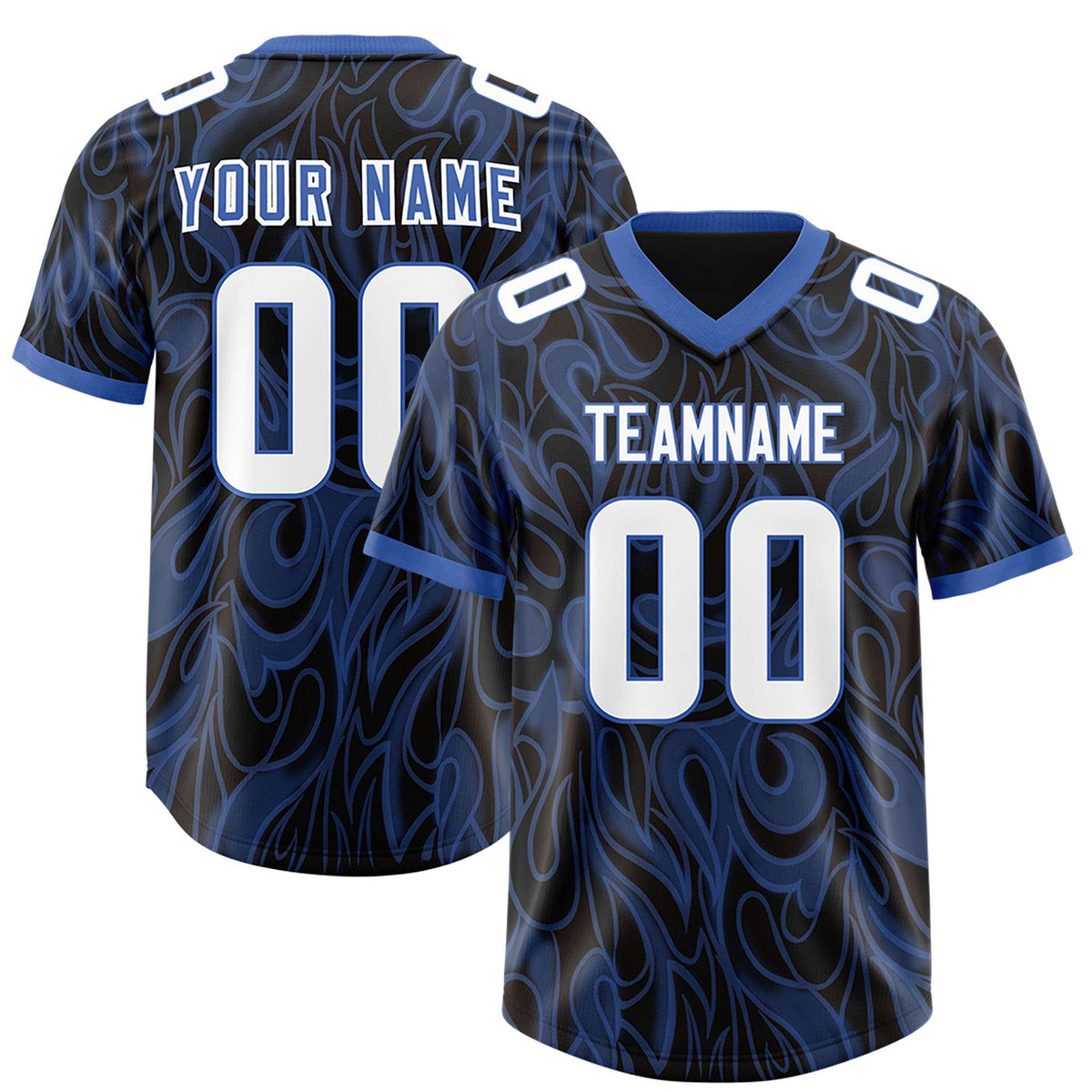 Custom Black Personalized Printed Graffiti Pattern Design Authentic Football Jersey