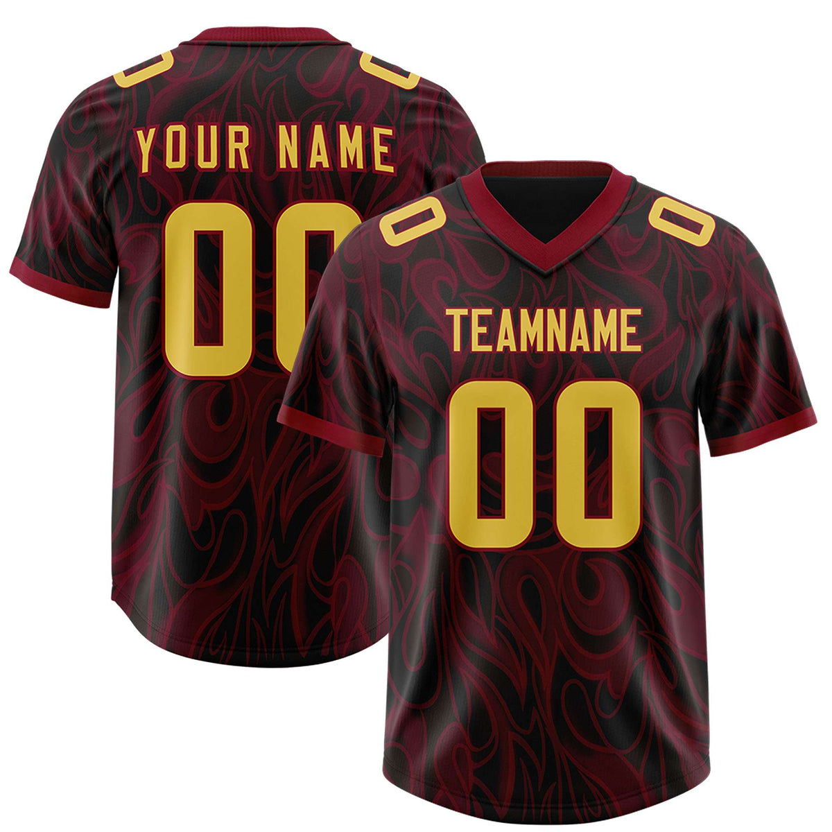Custom Black Personalized Printed Graffiti Pattern Design Authentic Football Jersey