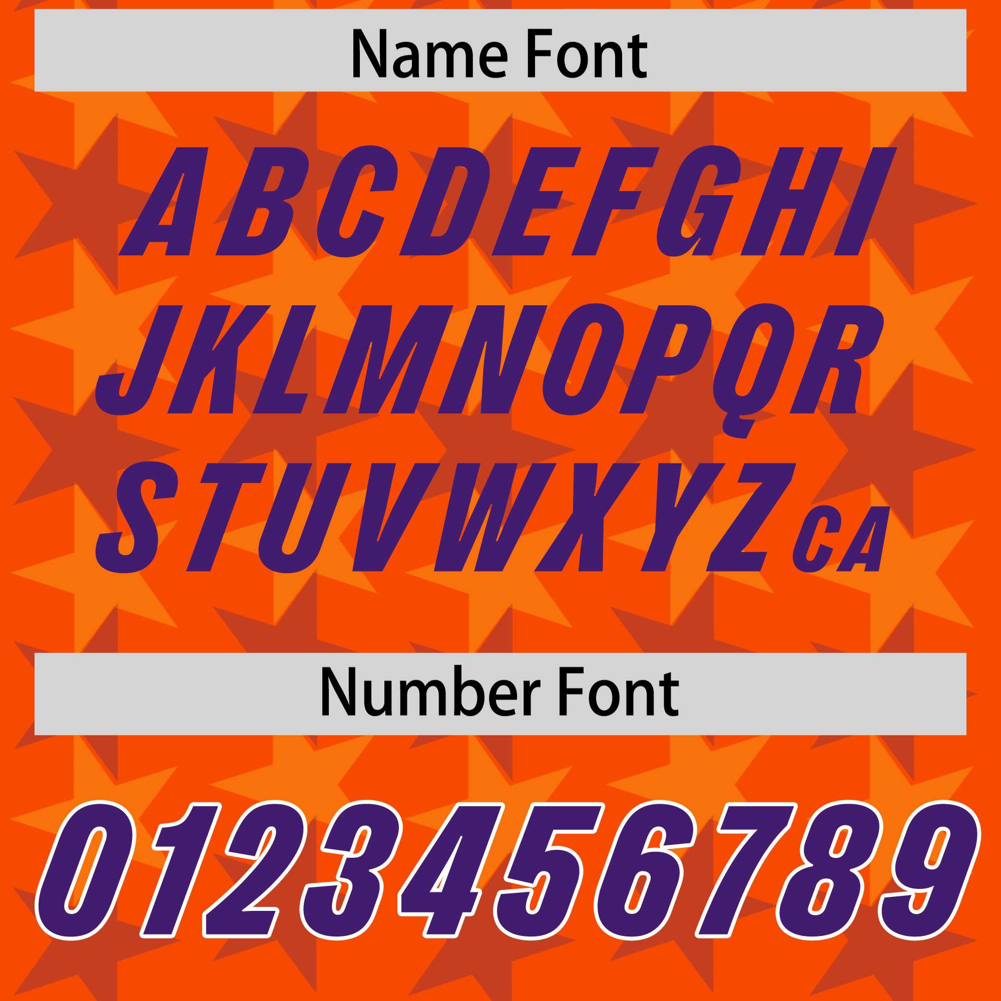 Custom Orange Purple Personalized All Star Graffiti Pattern Authentic Football Jersey
