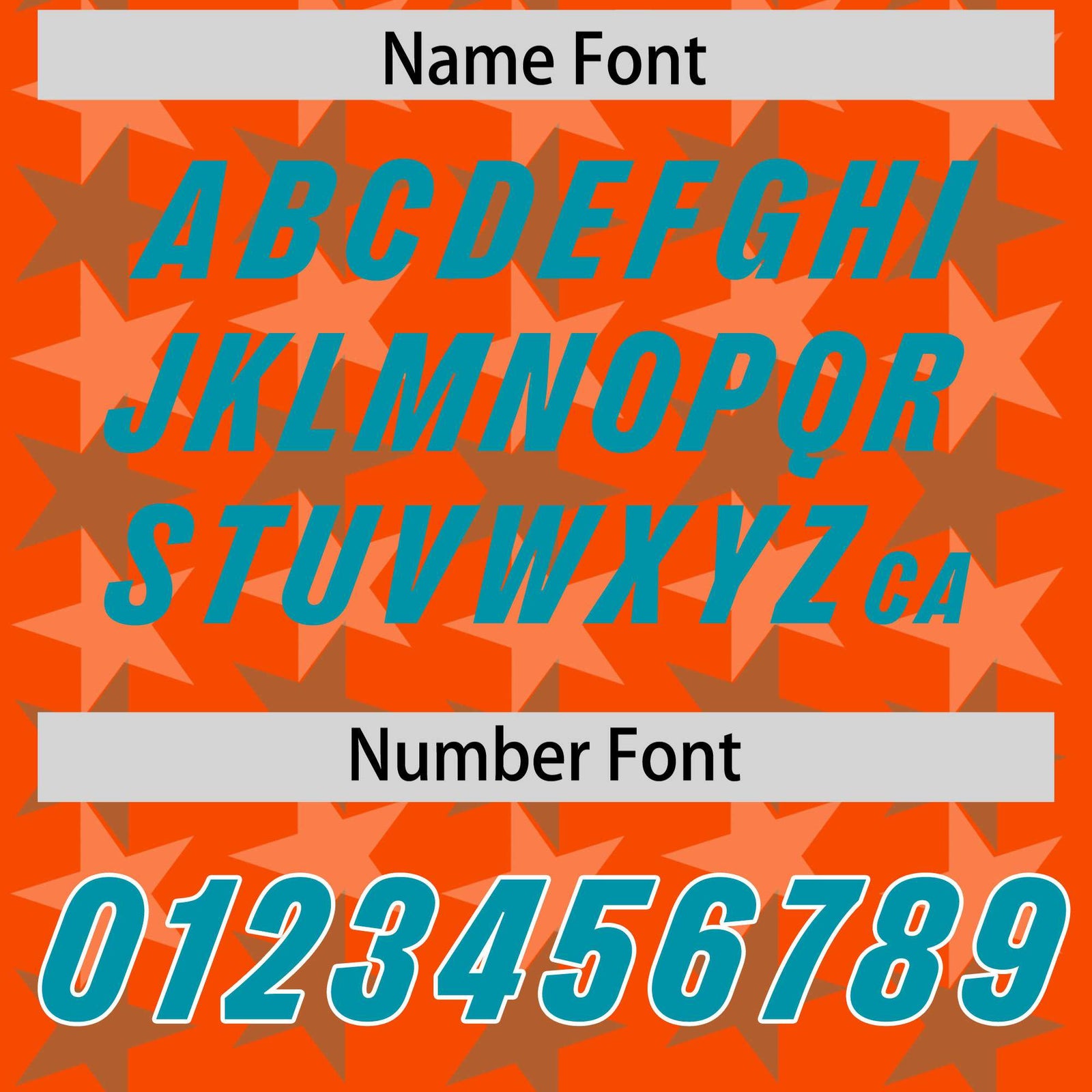 Custom Orange Aqua Personalized All Star Graffiti Pattern Authentic Football Jersey