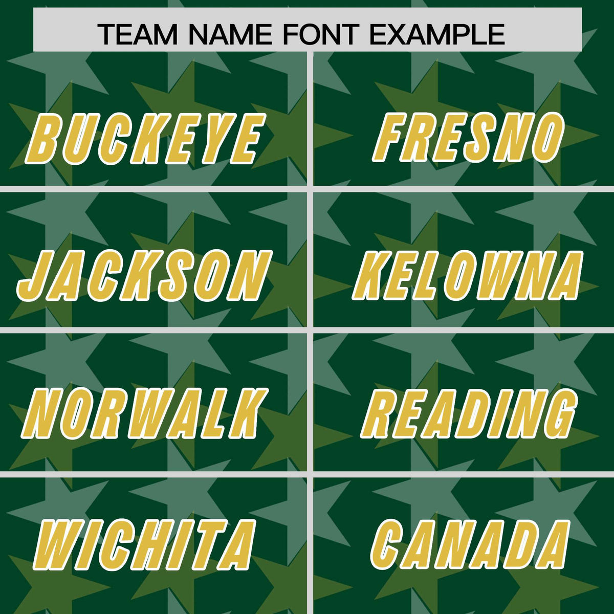 Custom Green Old Gold Personalized All Star Graffiti Pattern Authentic Football Jersey