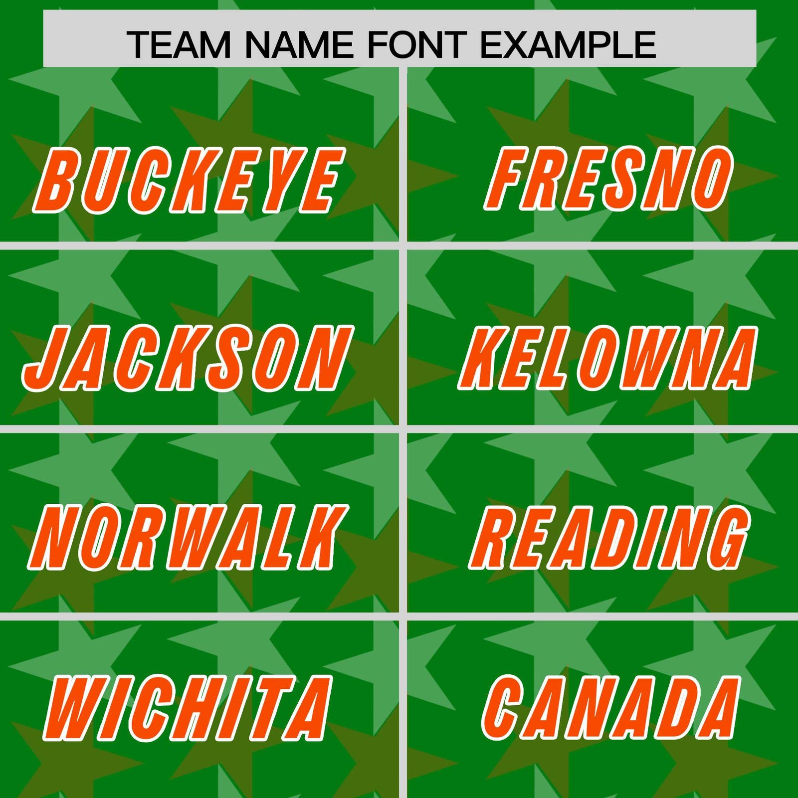 Custom Kelly Green Orange Personalized All Star Graffiti Pattern Authentic Football Jersey