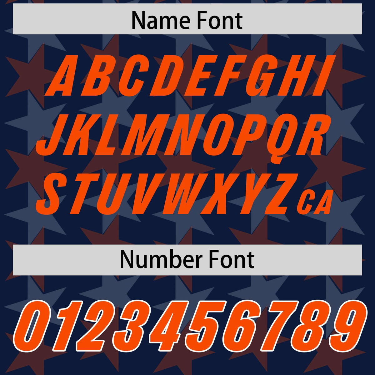 Custom Navy Orange Personalized All Star Graffiti Pattern Authentic Football Jersey