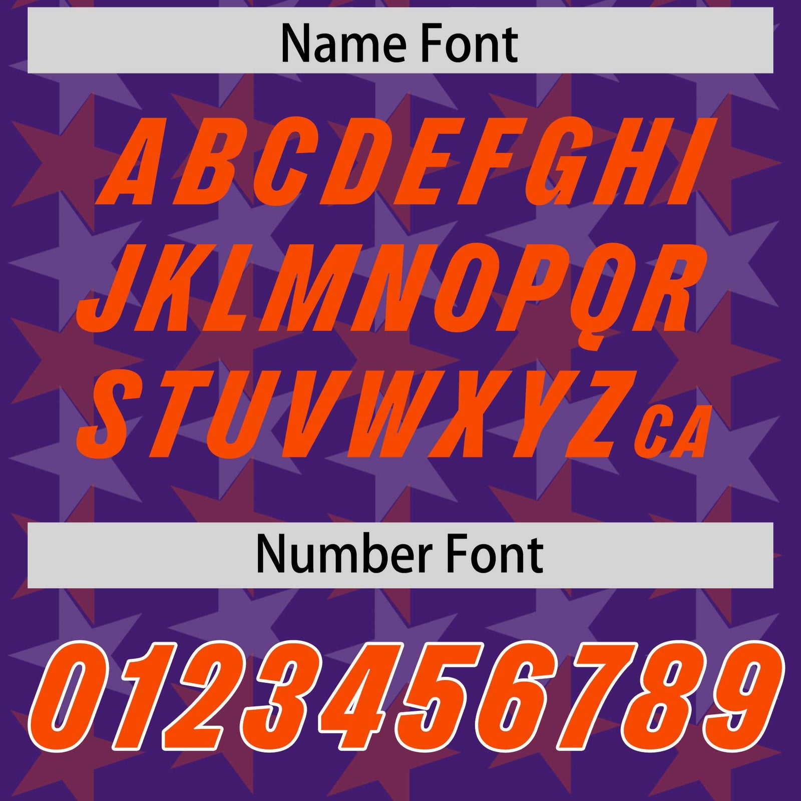 Custom Purple Orange Personalized All Star Graffiti Pattern Authentic Football Jersey