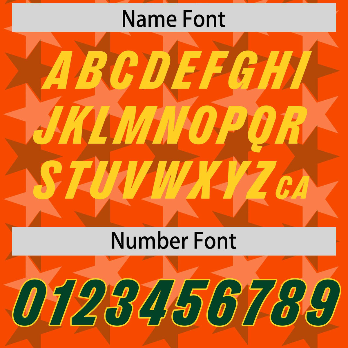 Custom Orange Green Personalized All Star Graffiti Pattern Authentic Football Jersey