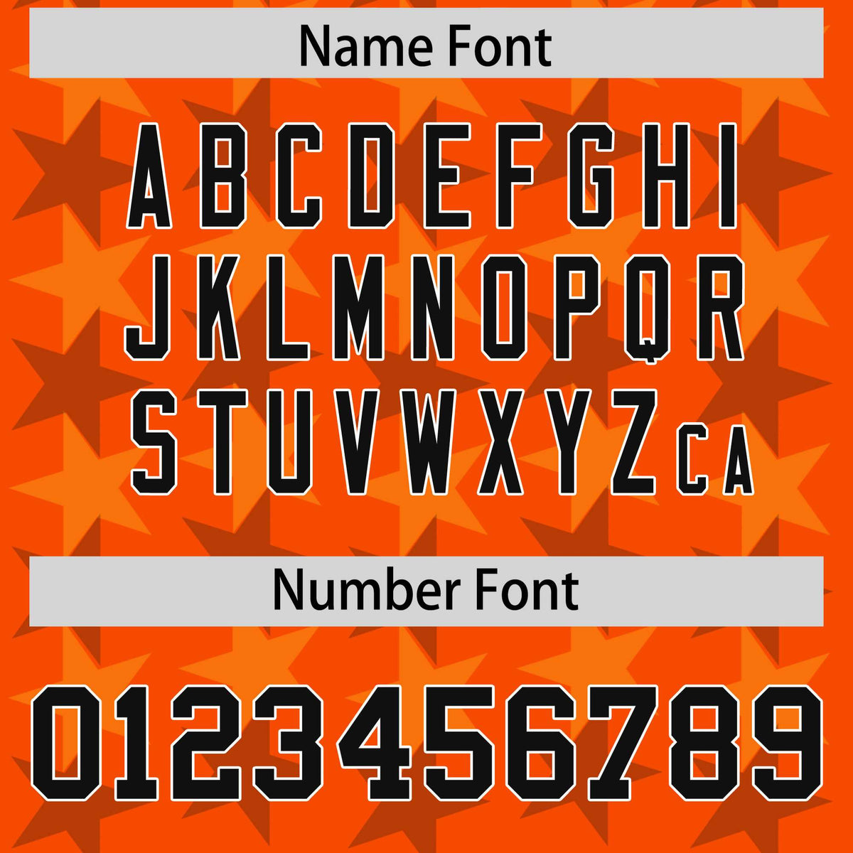 Custom Orange Black Personalized All Star Graffiti Pattern Authentic Football Jersey