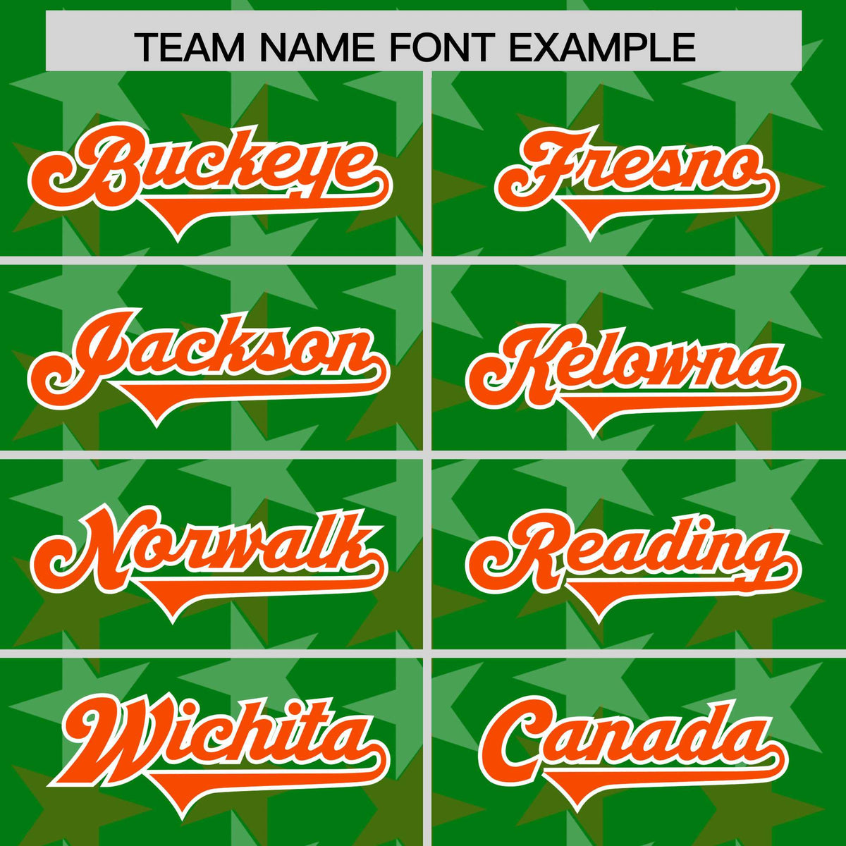 Custom Kelly Green Orange Personalized All Star Graffiti Pattern Authentic Football Jersey