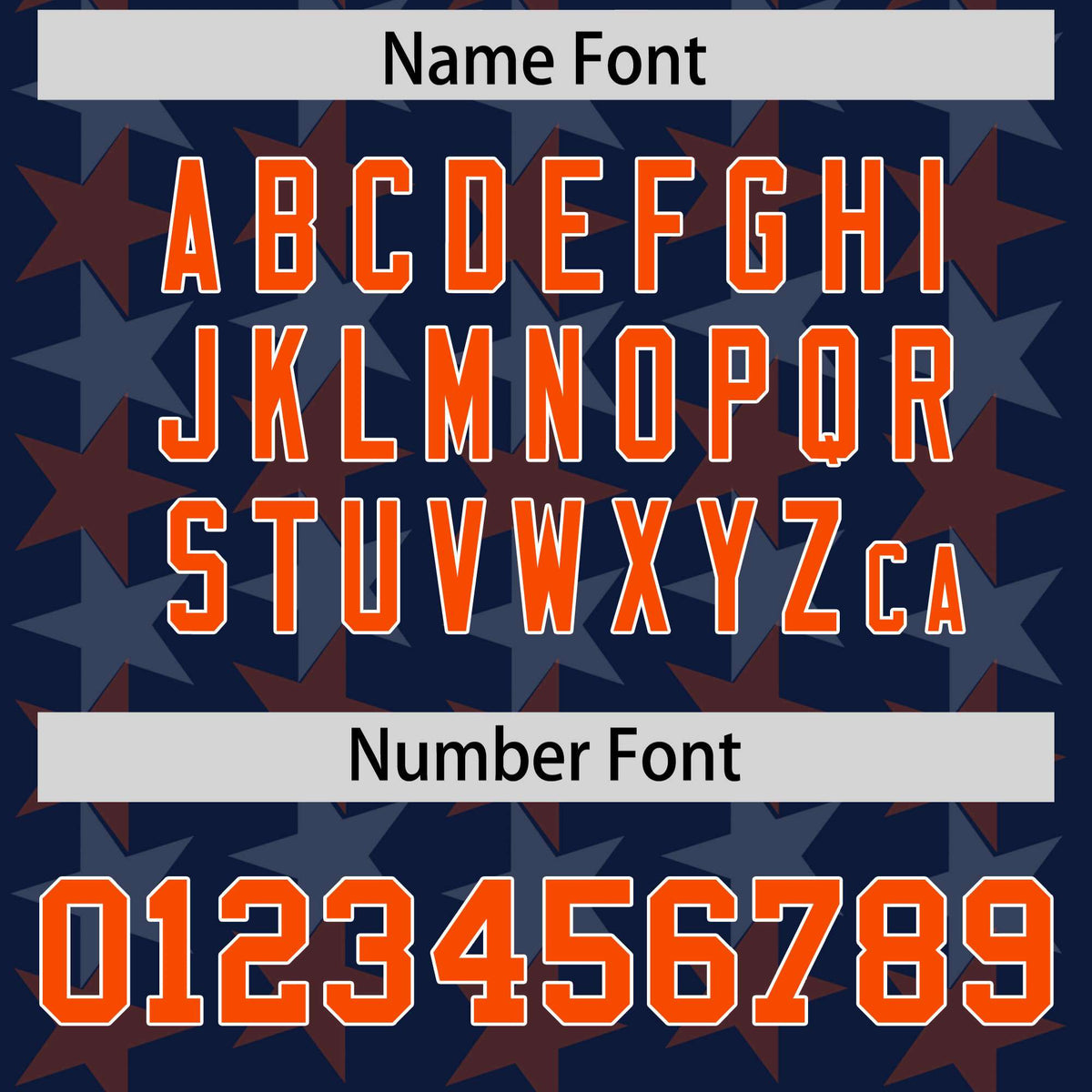 Custom Navy Orange Personalized All Star Graffiti Pattern Authentic Football Jersey