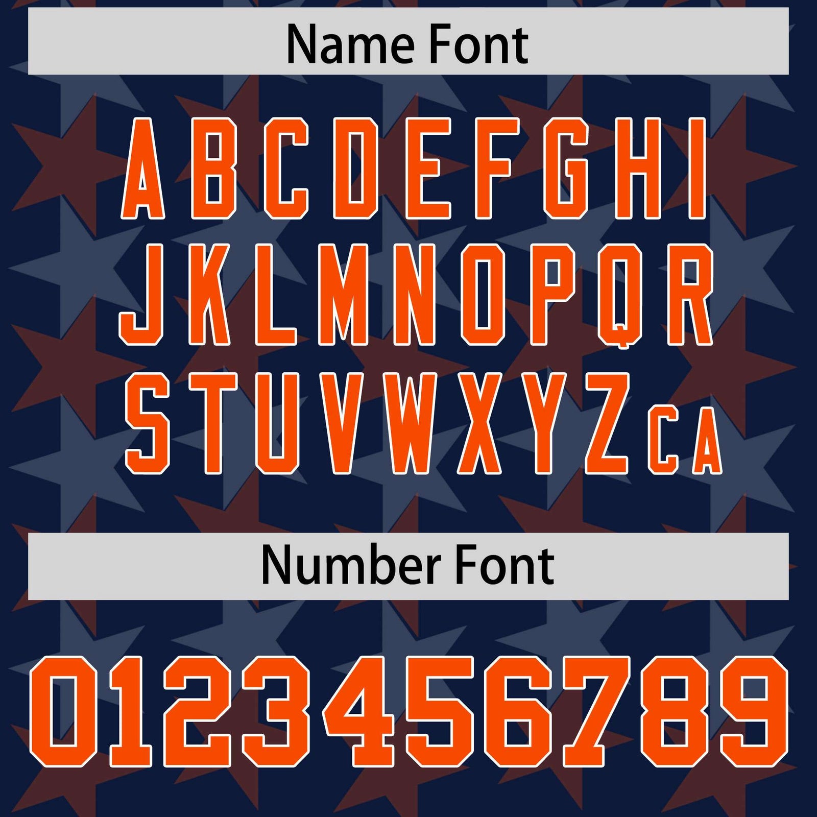 Custom Navy Orange Personalized All Star Graffiti Pattern Authentic Football Jersey