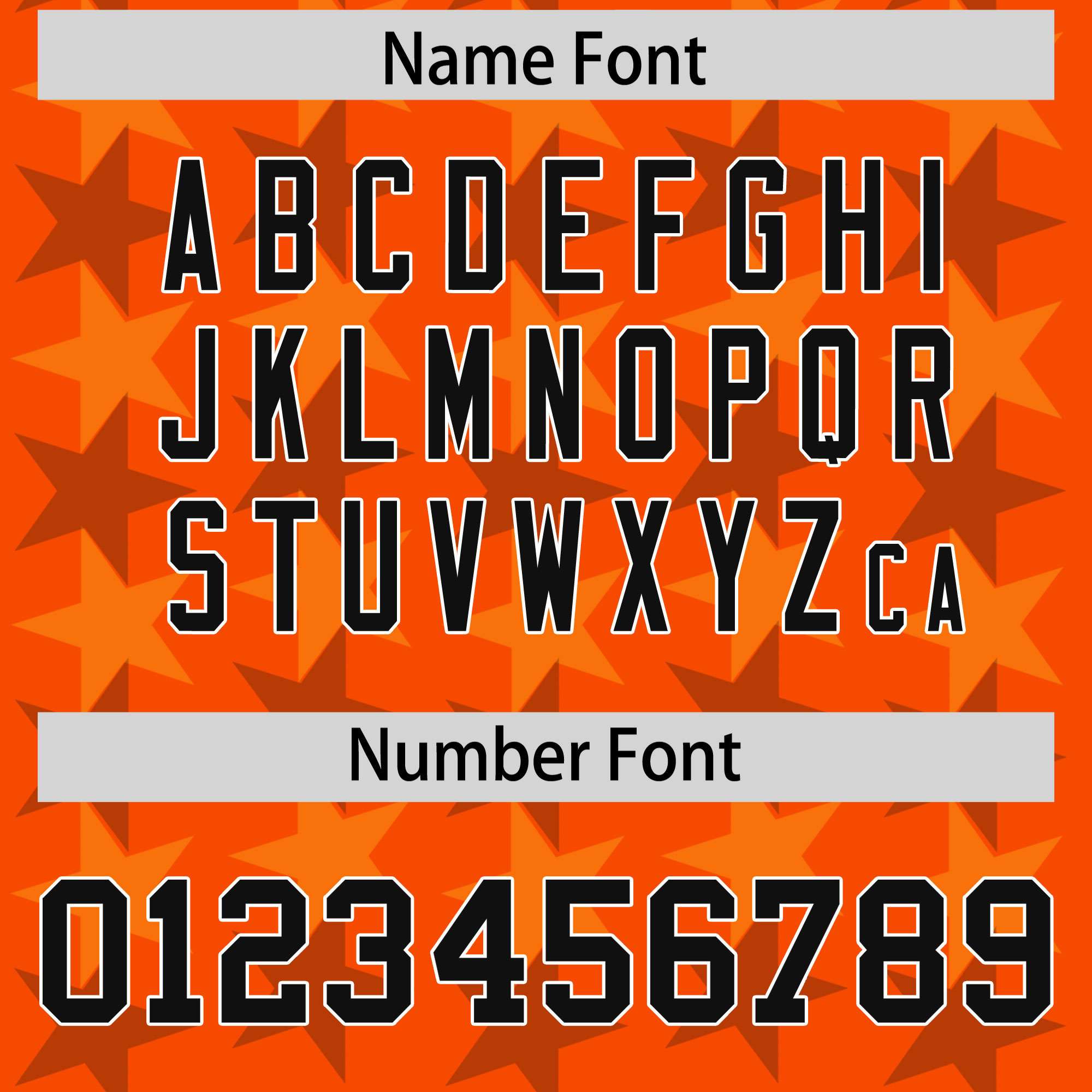 Custom Orange Black Personalized All Star Graffiti Pattern Authentic Football Jersey