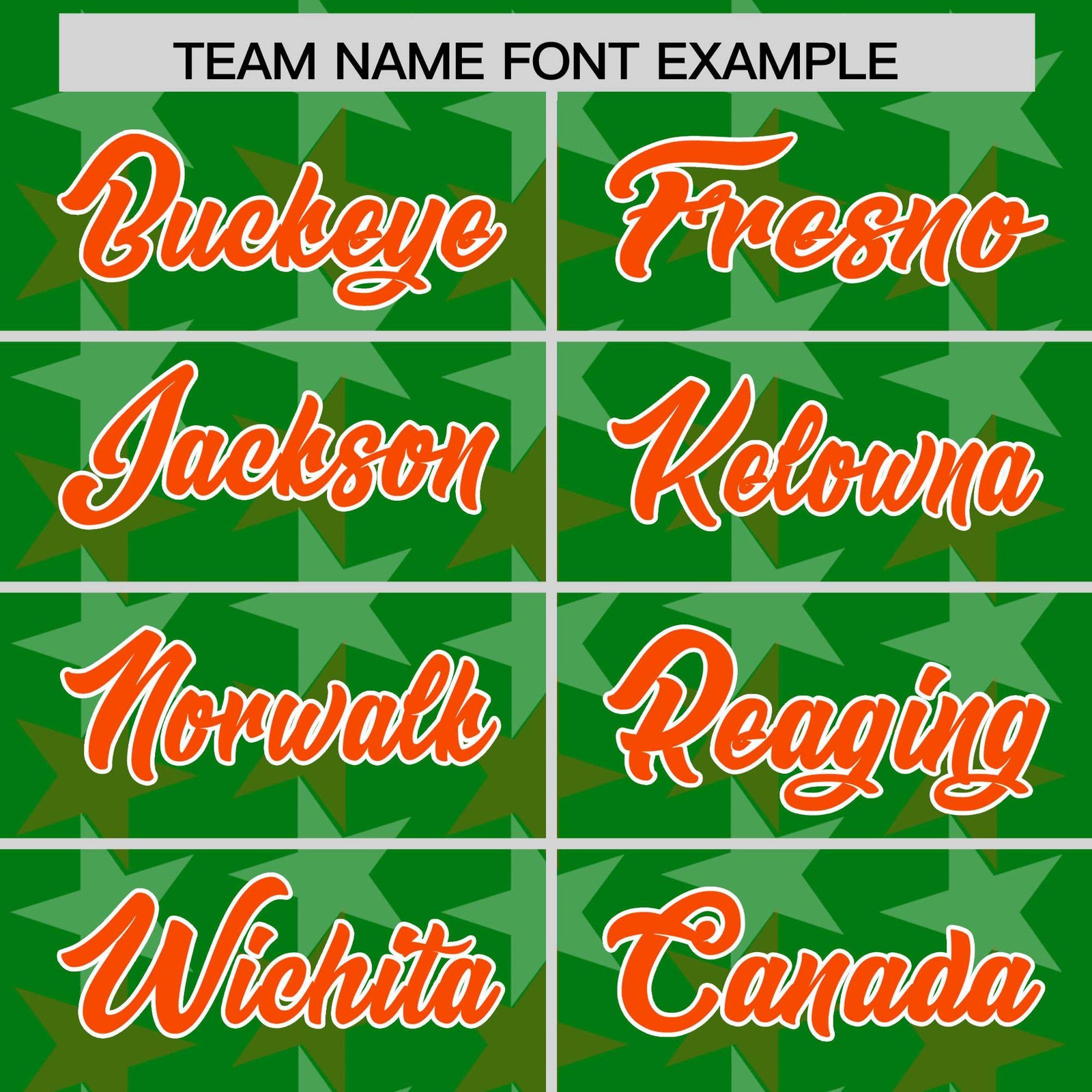 Custom Kelly Green Orange Personalized All Star Graffiti Pattern Authentic Football Jersey