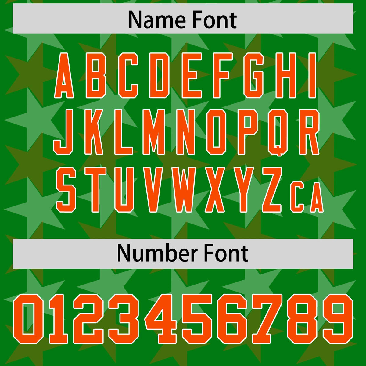 Custom Kelly Green Orange Personalized All Star Graffiti Pattern Authentic Football Jersey