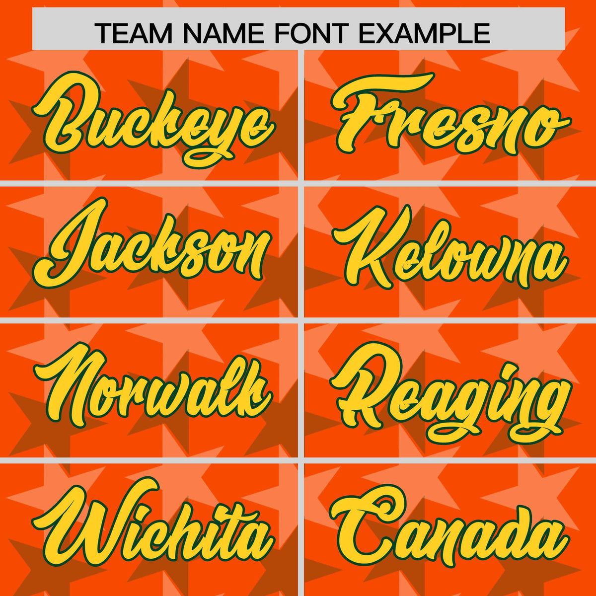 Custom Orange Green Personalized All Star Graffiti Pattern Authentic Football Jersey
