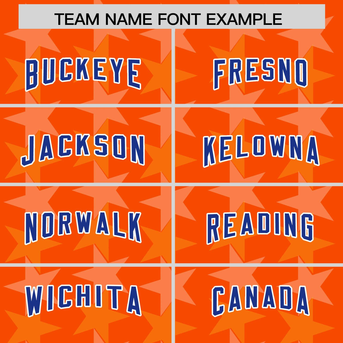 Custom Orange Royal Personalized All Star Graffiti Pattern Authentic Football Jersey