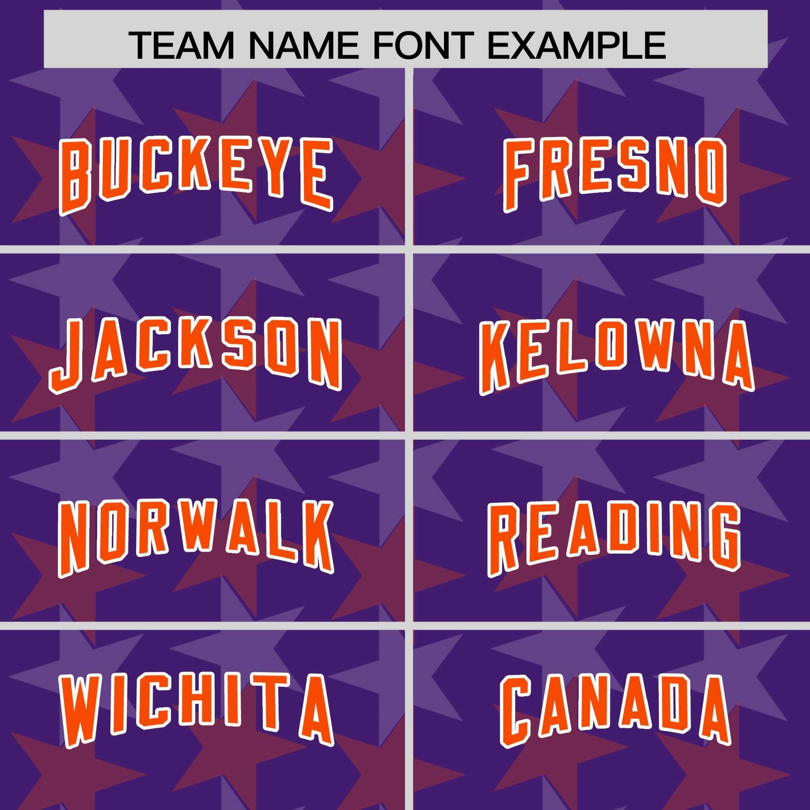 Custom Purple Orange Personalized All Star Graffiti Pattern Authentic Football Jersey