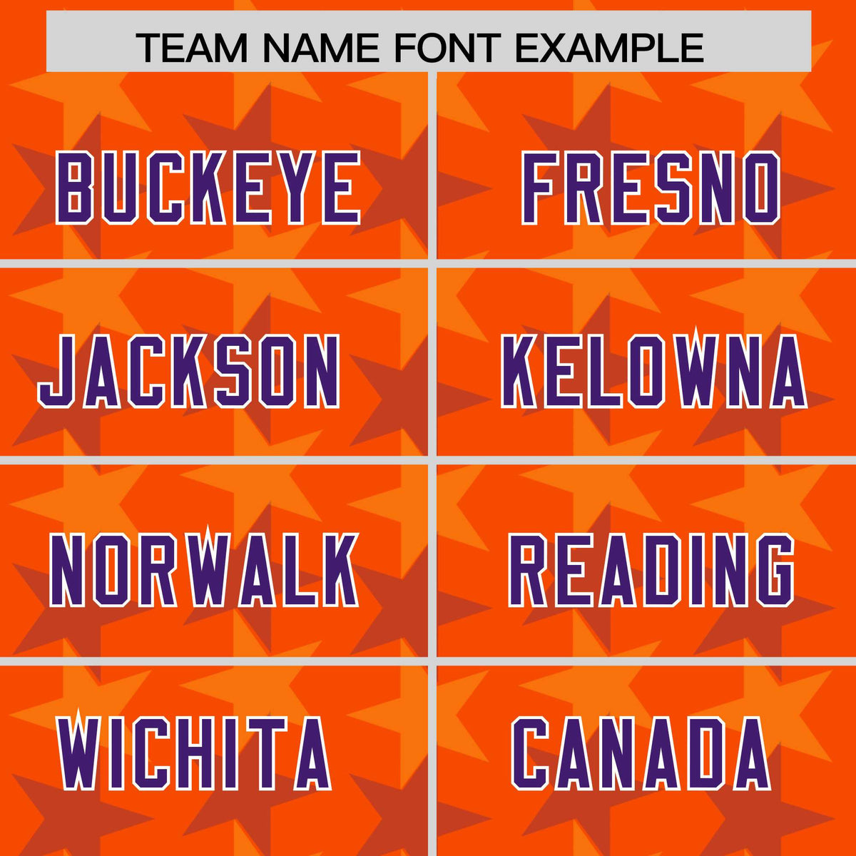 Custom Orange Purple Personalized All Star Graffiti Pattern Authentic Football Jersey