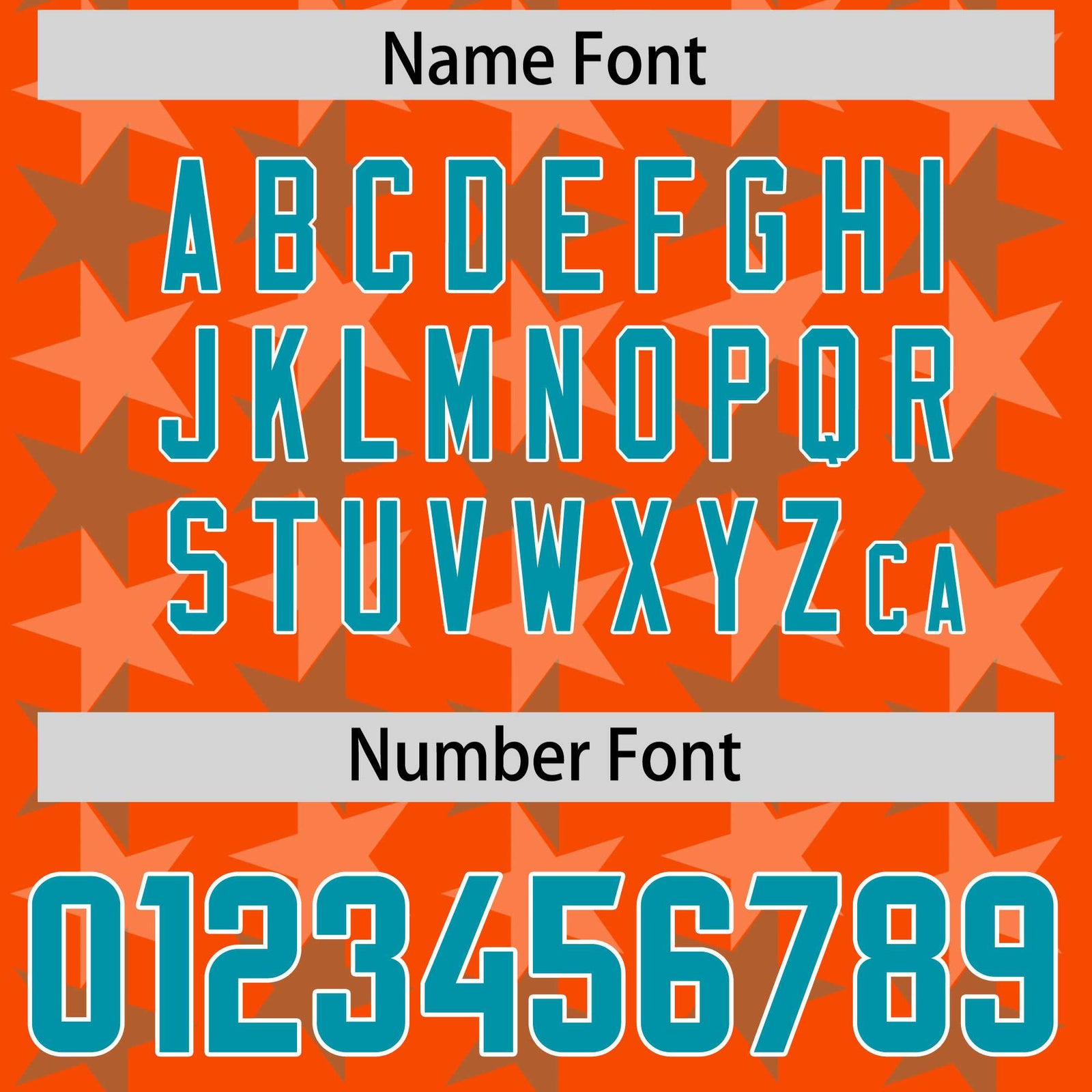 Custom Orange Aqua Personalized All Star Graffiti Pattern Authentic Football Jersey