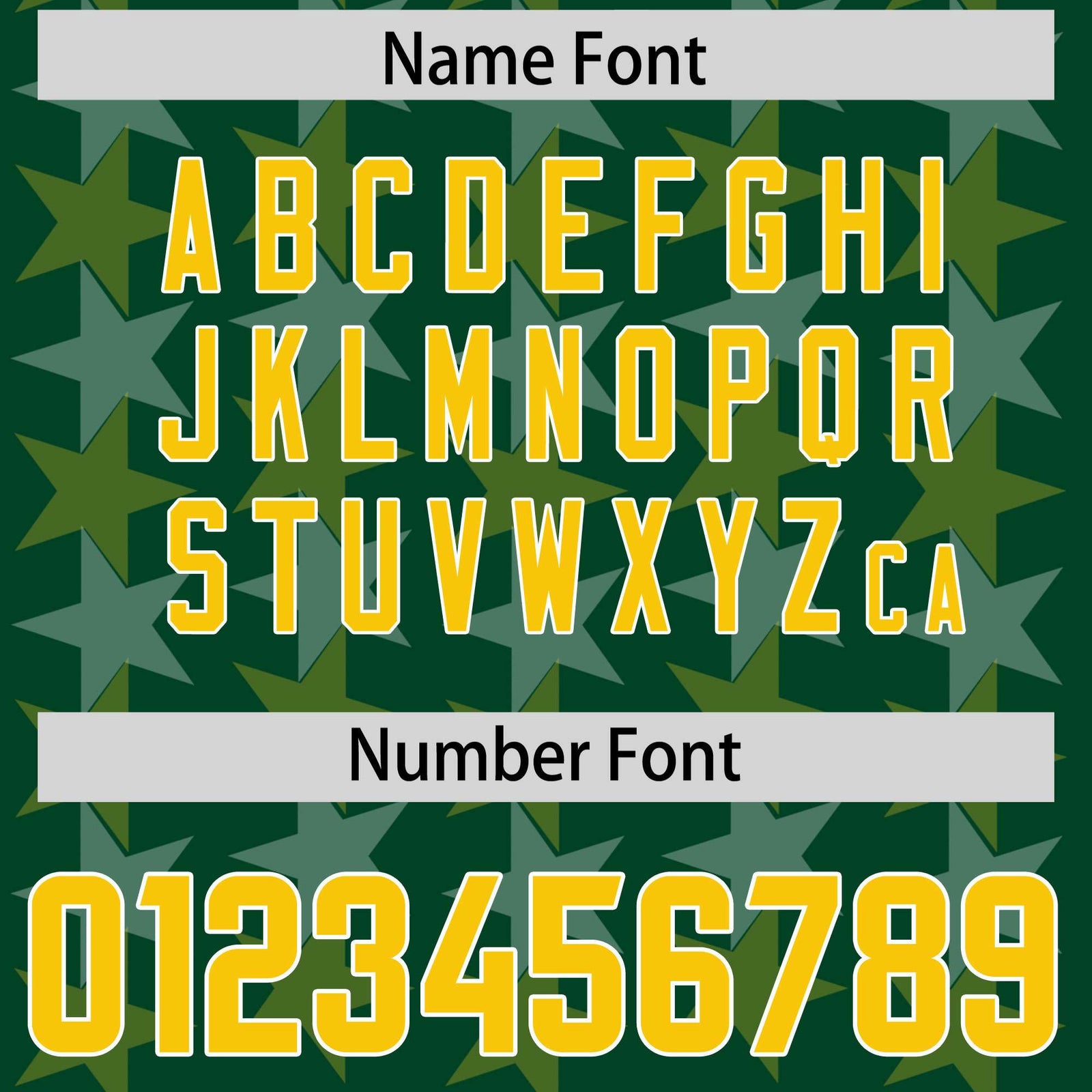 Custom Green Gold Personalized All Star Graffiti Pattern Authentic Football Jersey