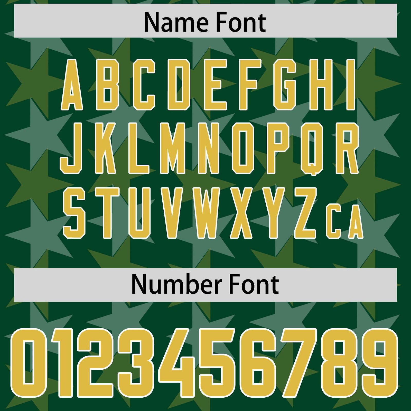 Custom Green Old Gold Personalized All Star Graffiti Pattern Authentic Football Jersey