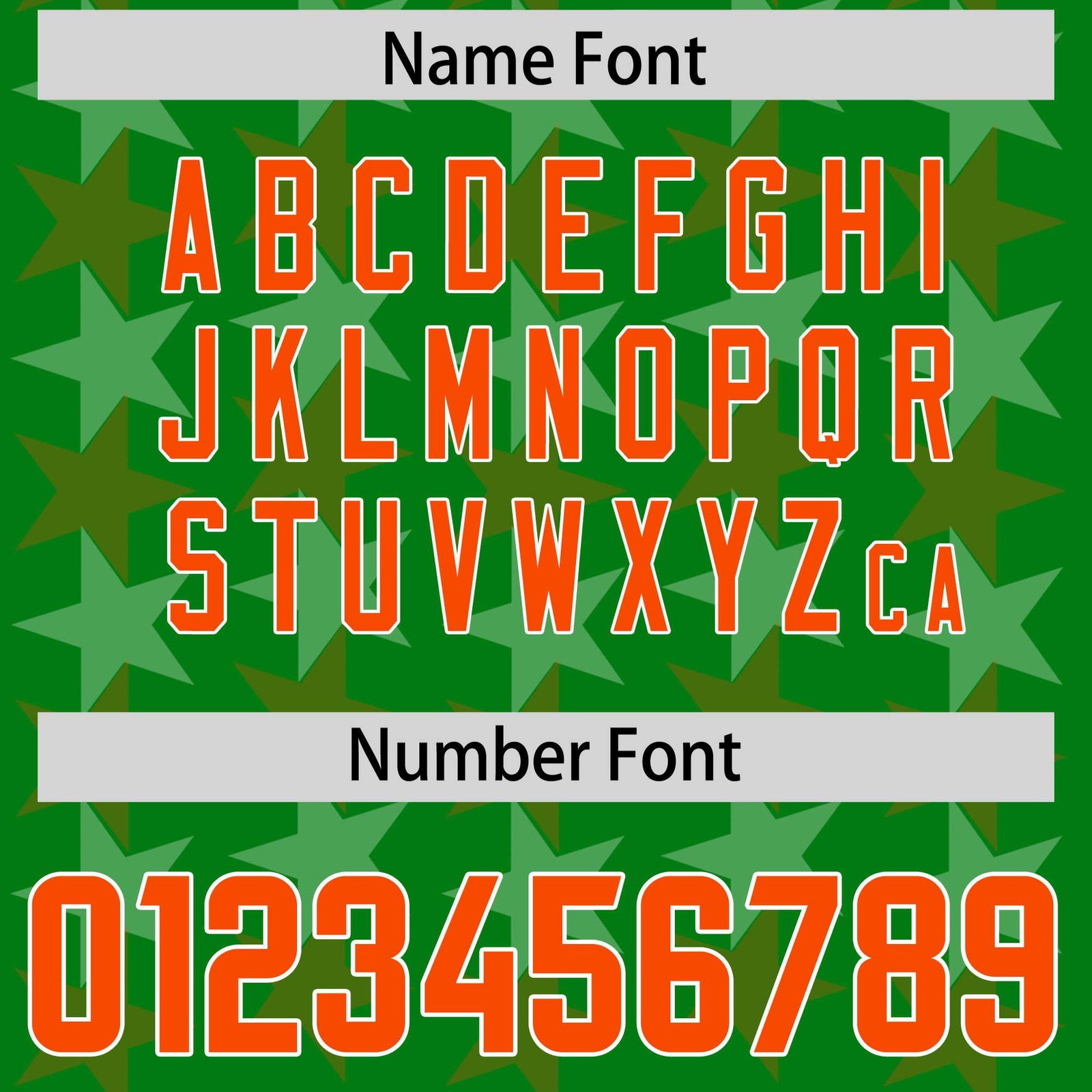 Custom Kelly Green Orange Personalized All Star Graffiti Pattern Authentic Football Jersey