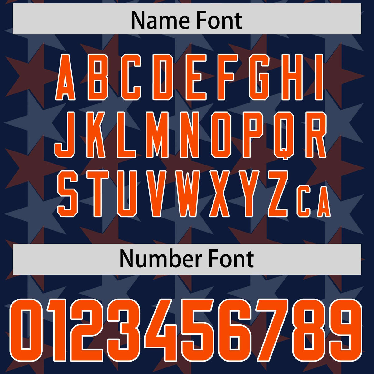 Custom Navy Orange Personalized All Star Graffiti Pattern Authentic Football Jersey