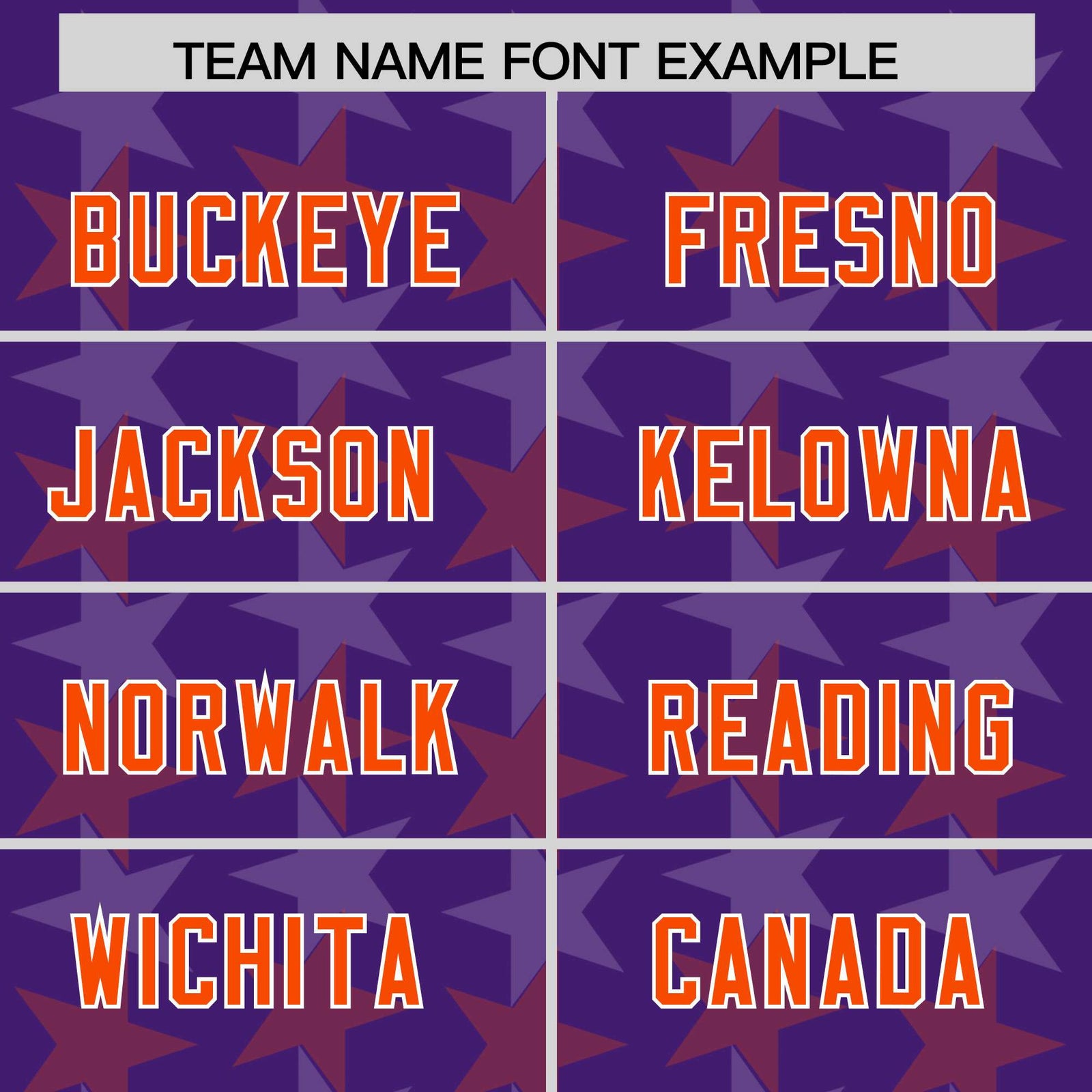 Custom Purple Orange Personalized All Star Graffiti Pattern Authentic Football Jersey