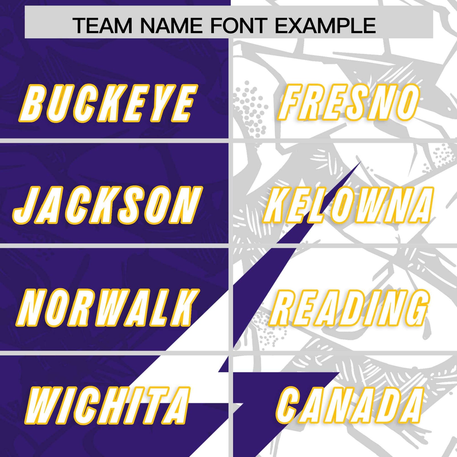 Custom Purple White Split Personalized Lightning Pattern Football Jersey