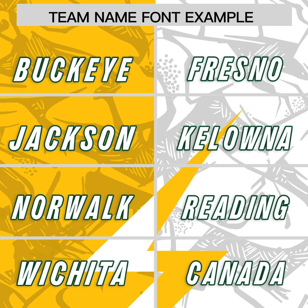 Custom Yellow White Split Personalized Lightning Pattern Football Jersey