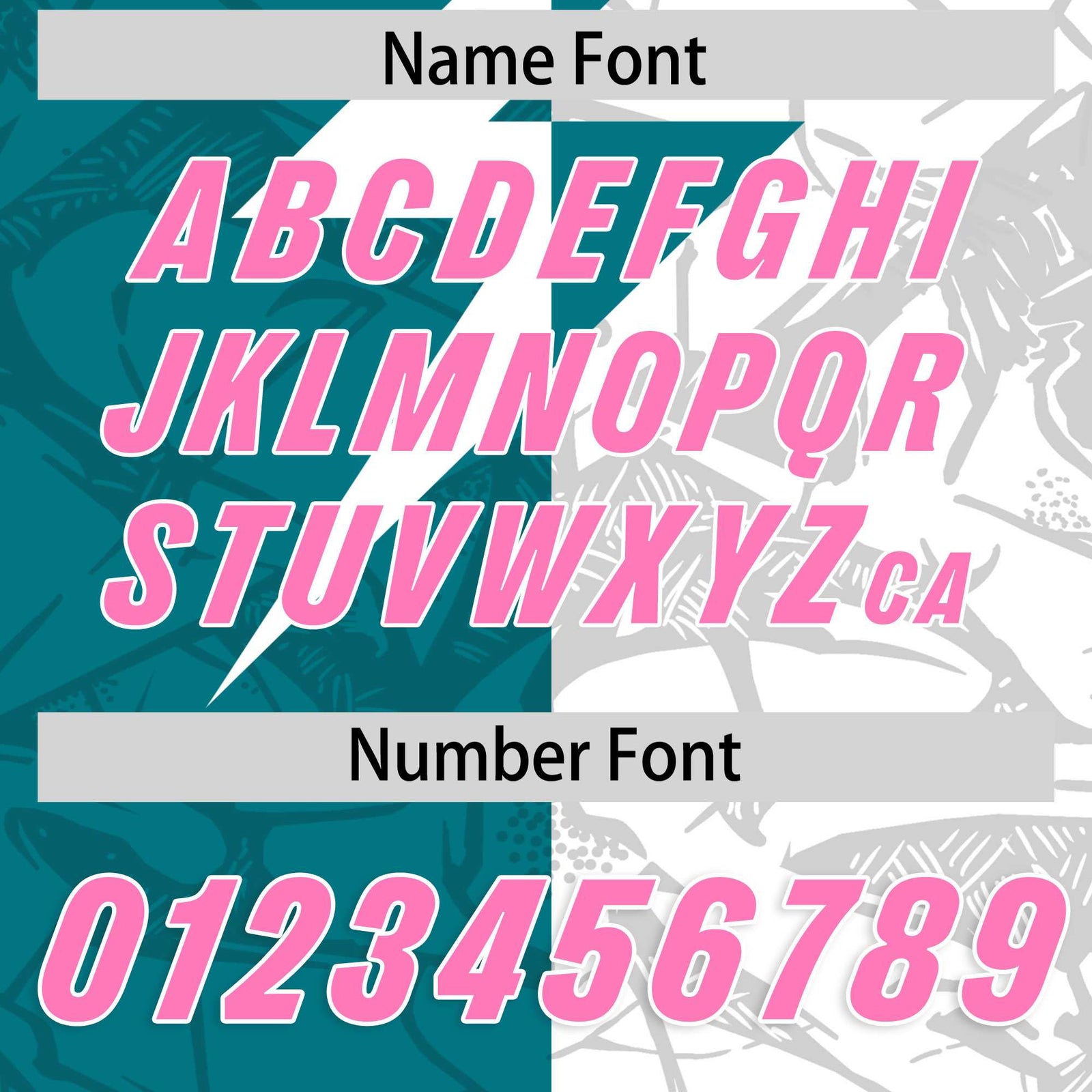 Custom Aqua White Split Personalized Lightning Pattern Football Jersey