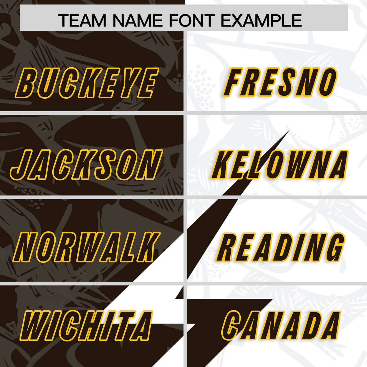 Custom Brown White Split Personalized Lightning Pattern Football Jersey