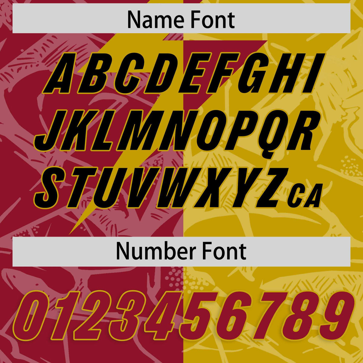 Custom Old Gold Cardinal Split Personalized Lightning Pattern Football Jersey