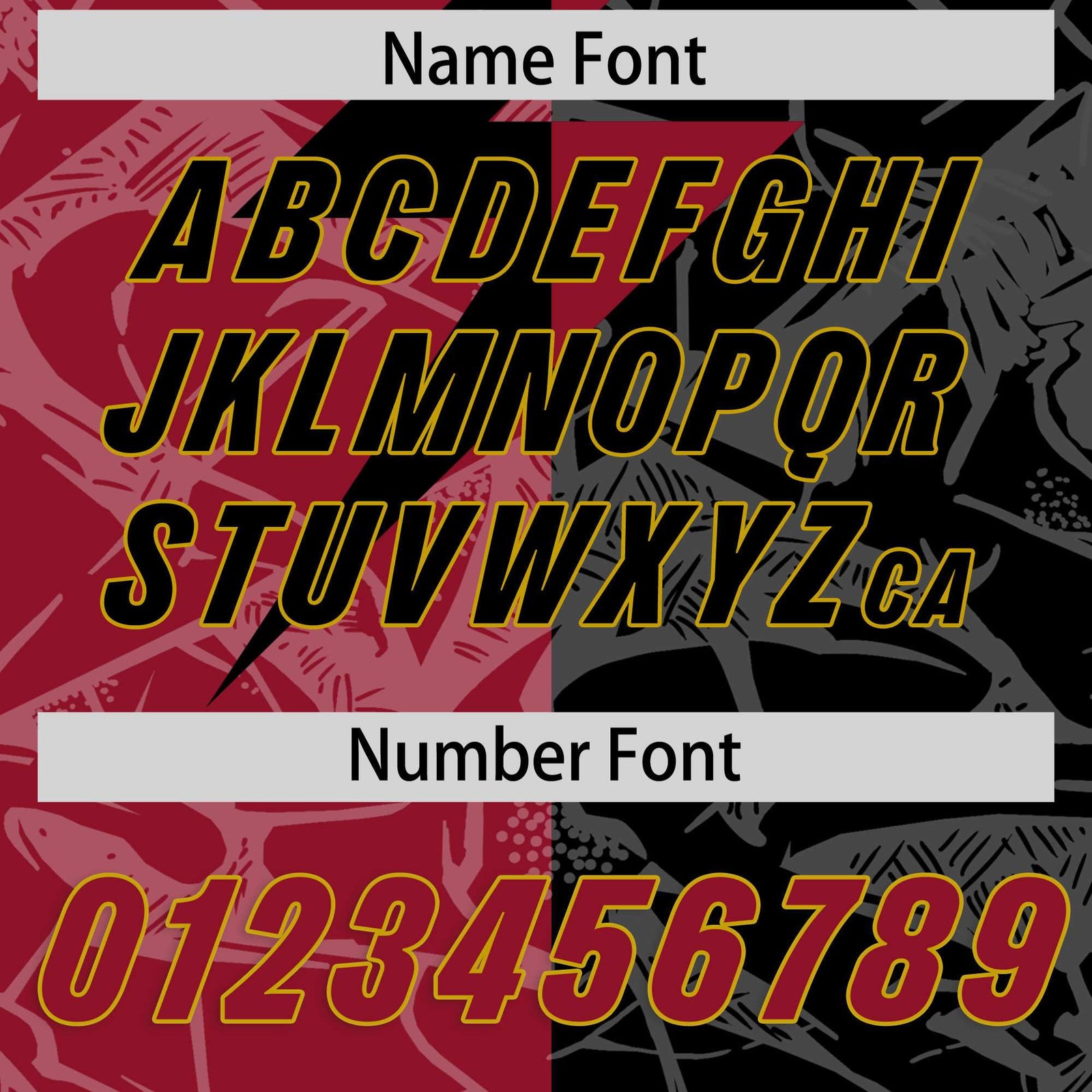 Custom Black Cardinal Split Personalized Lightning Pattern Football Jersey