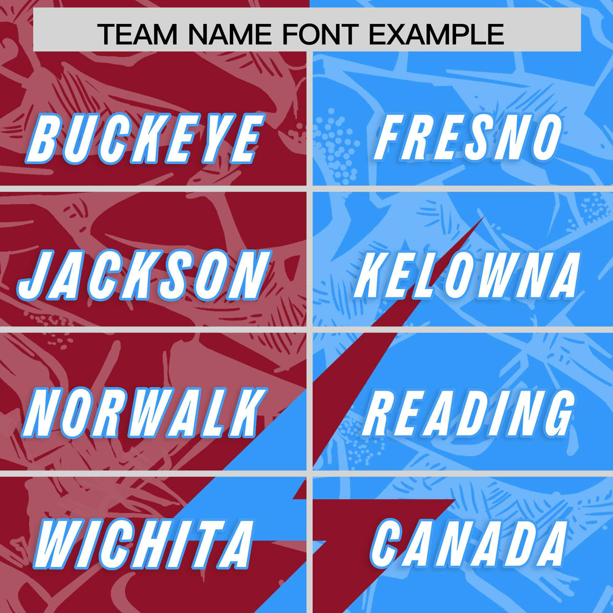 Custom Light Blue Cardinal Split Personalized Lightning Pattern Football Jersey