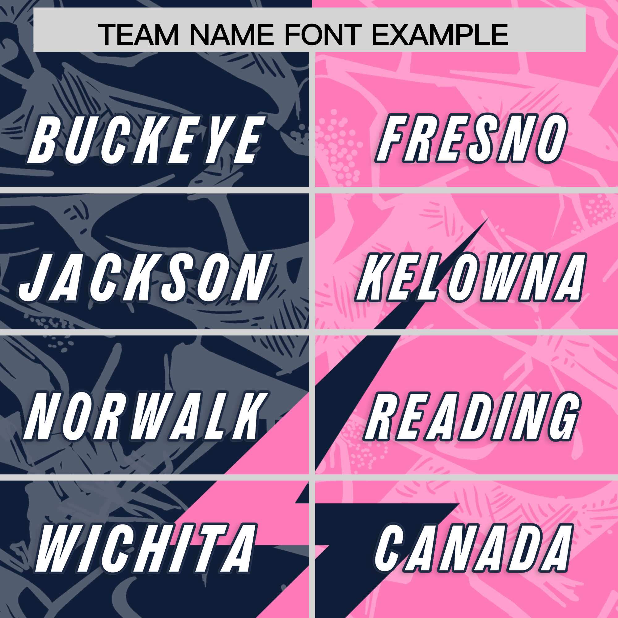 Custom Pink Navy Split Personalized Lightning Pattern Football Jersey