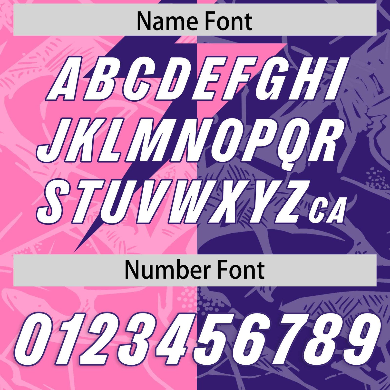 Custom Purple Pink Split Personalized Lightning Pattern Football Jersey