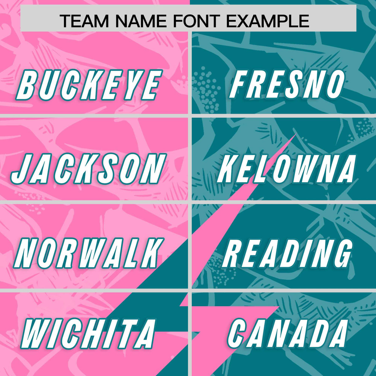 Custom Aqua Pink Split Personalized Lightning Pattern Football Jersey