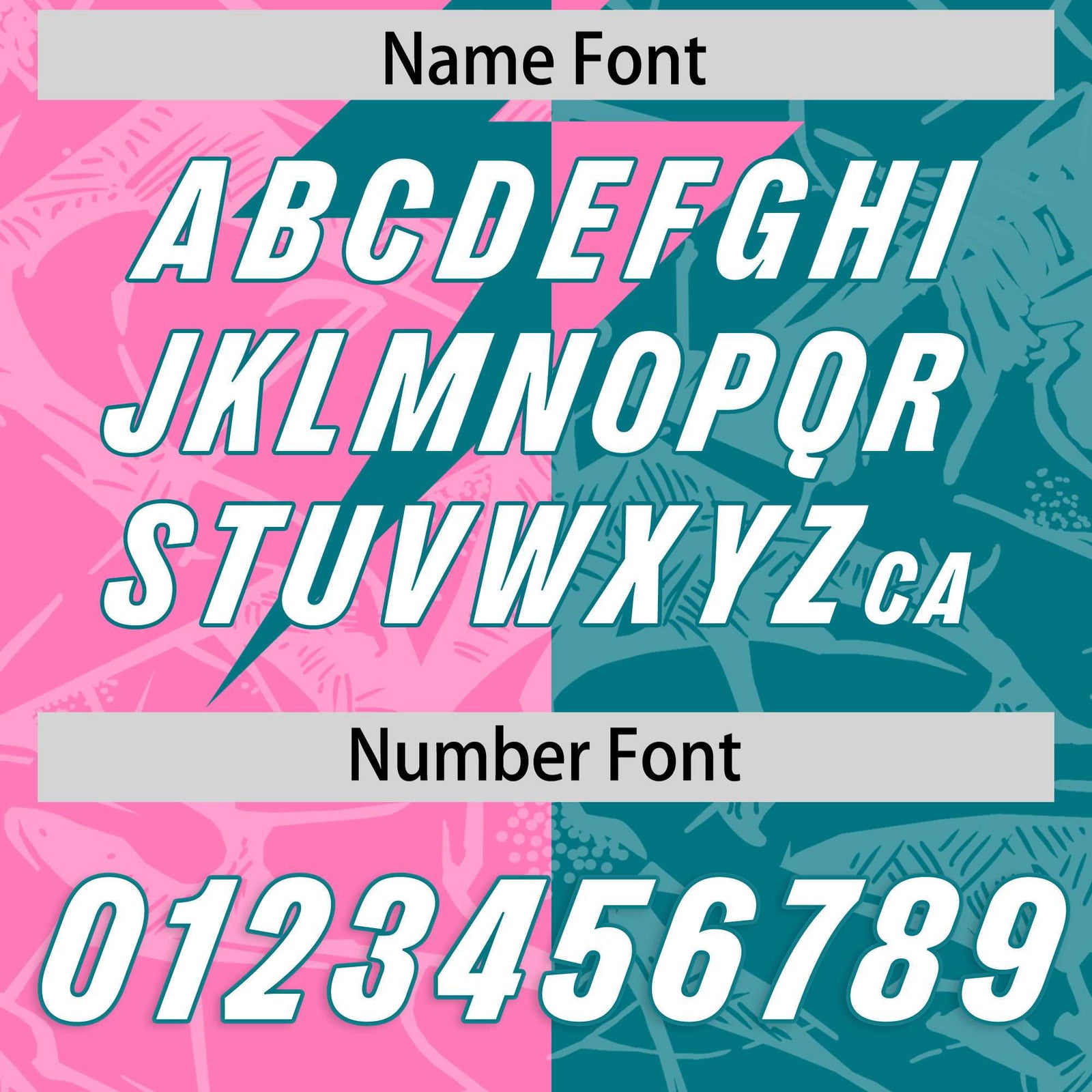 Custom Aqua Pink Split Personalized Lightning Pattern Football Jersey