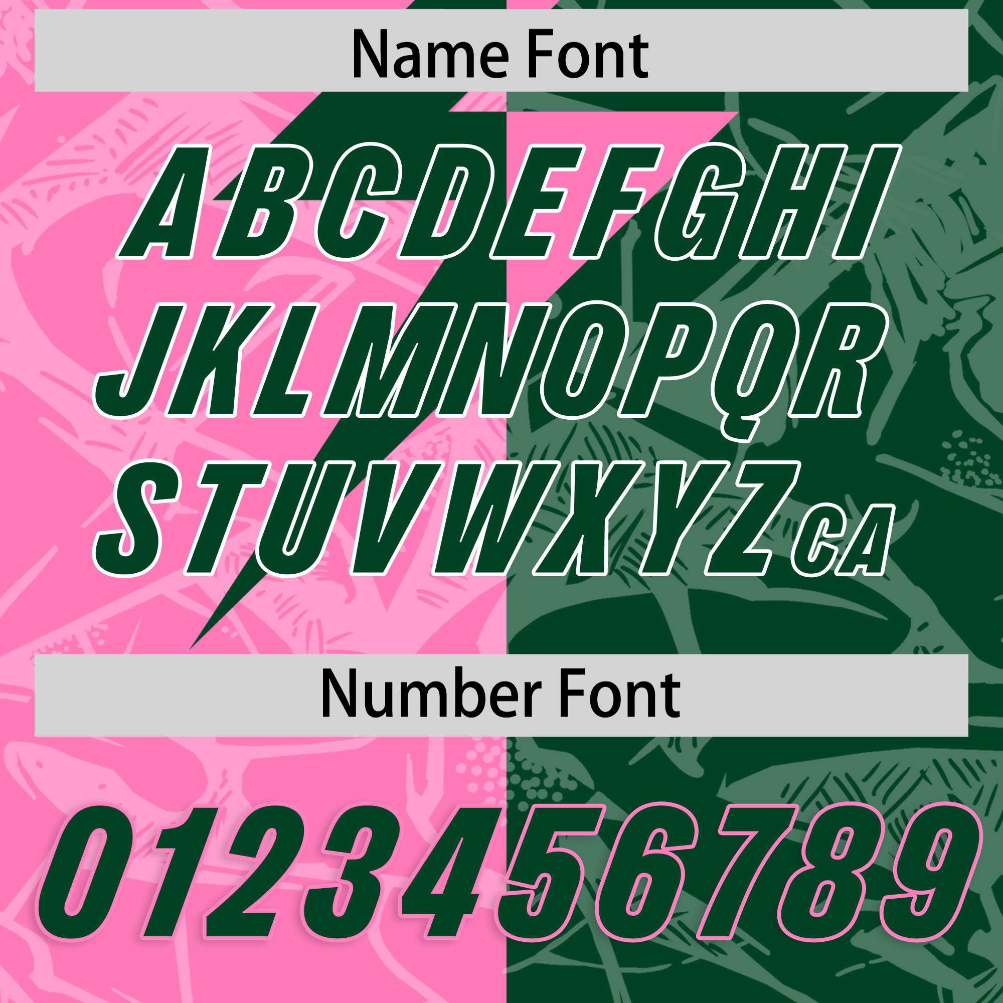 Custom Pink Green Split Personalized Lightning Pattern Football Jersey