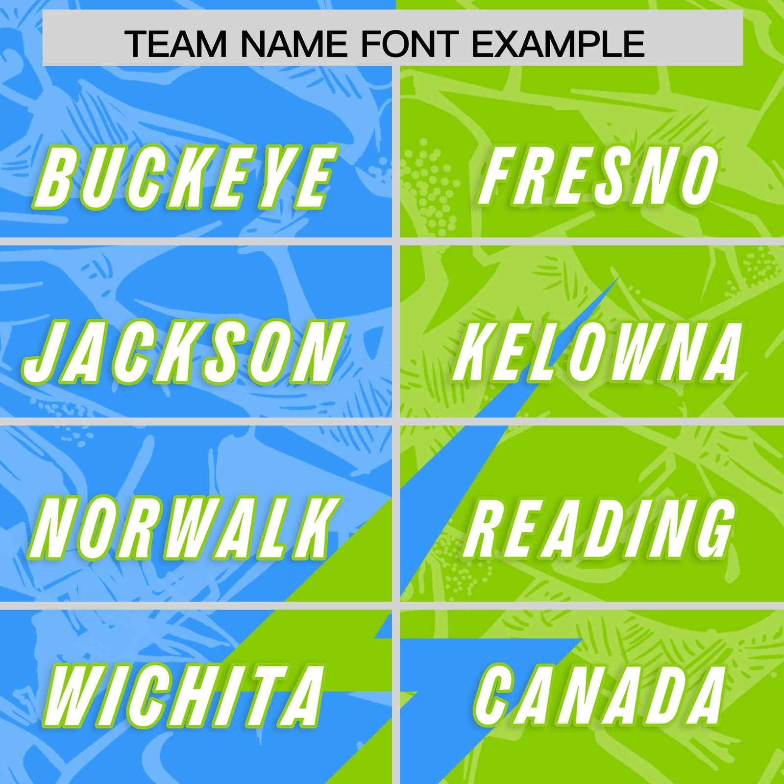 Custom Neon Green Light Blue Split Personalized Lightning Pattern Football Jersey