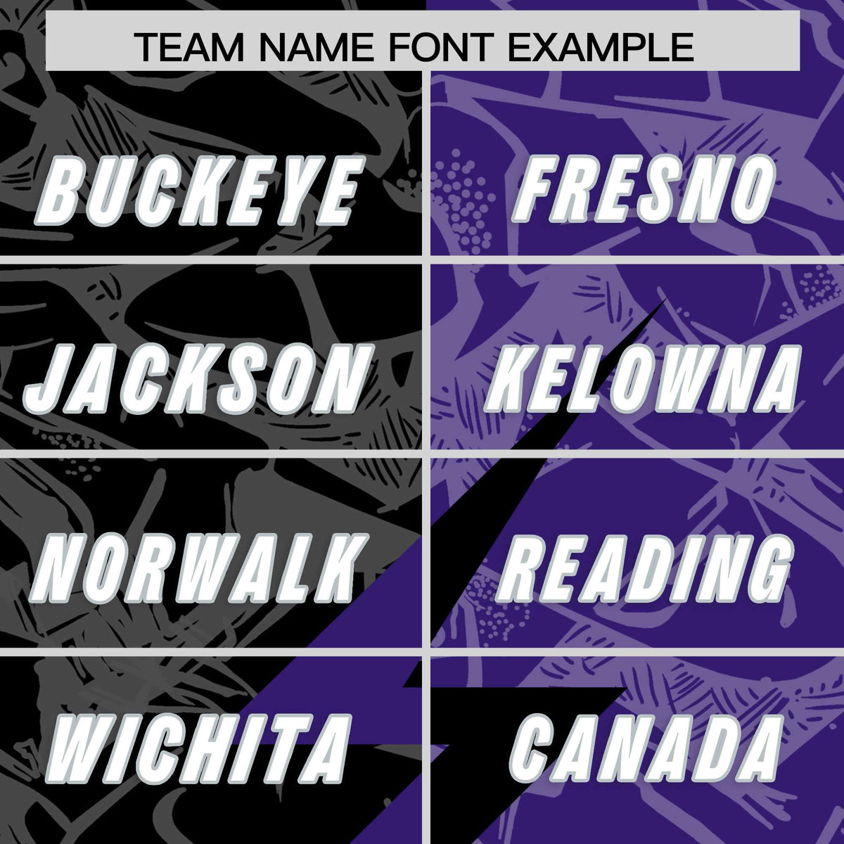 Custom Purple Black Split Personalized Lightning Pattern Football Jersey